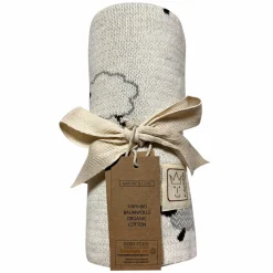 Babydecke Sheep in Strickoptik aus 100% Organic Cotton 80 x 100 cm - Natural Combo