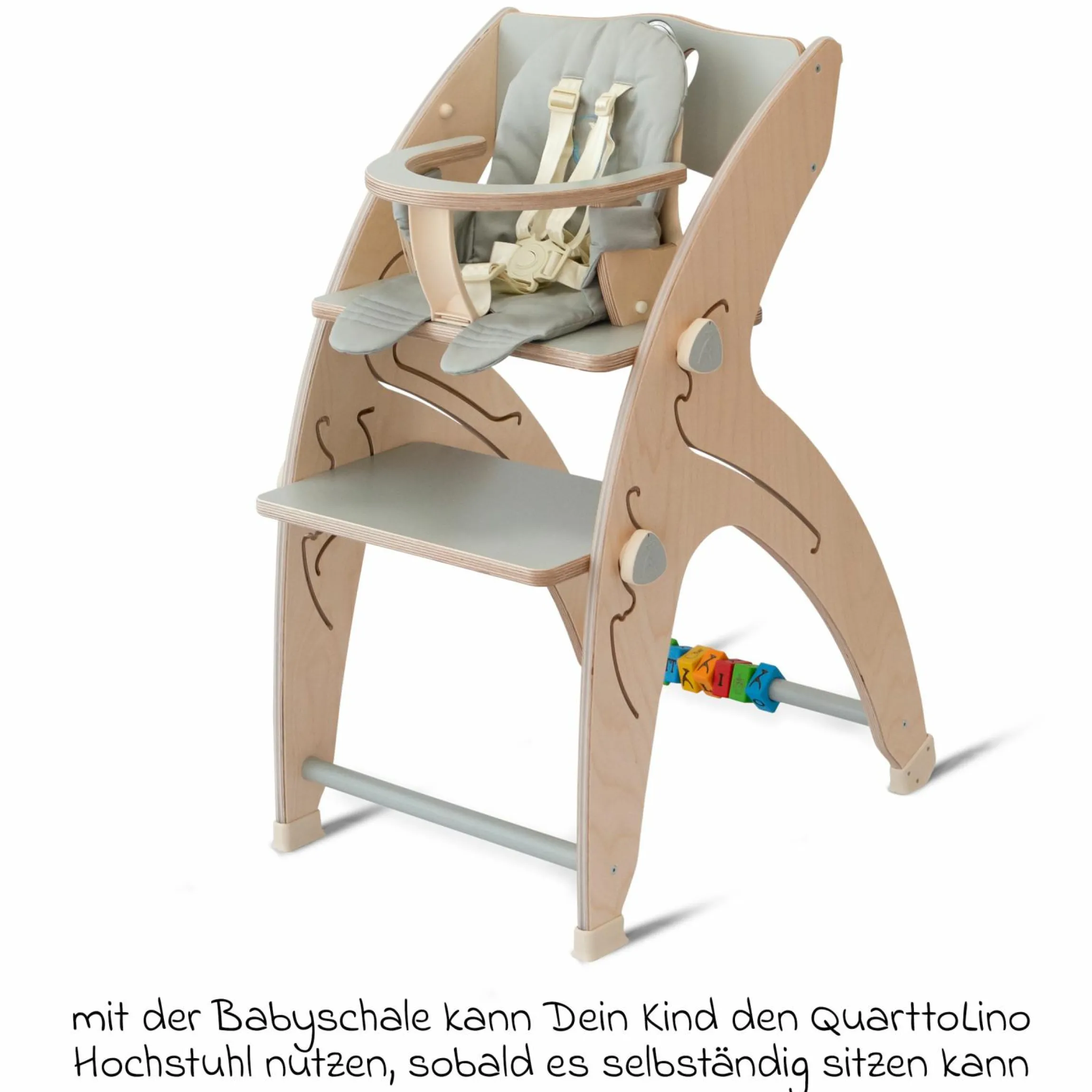 Babyeinsatz für Hochstuhl Quarttolino - Grau - Kollektion 2024