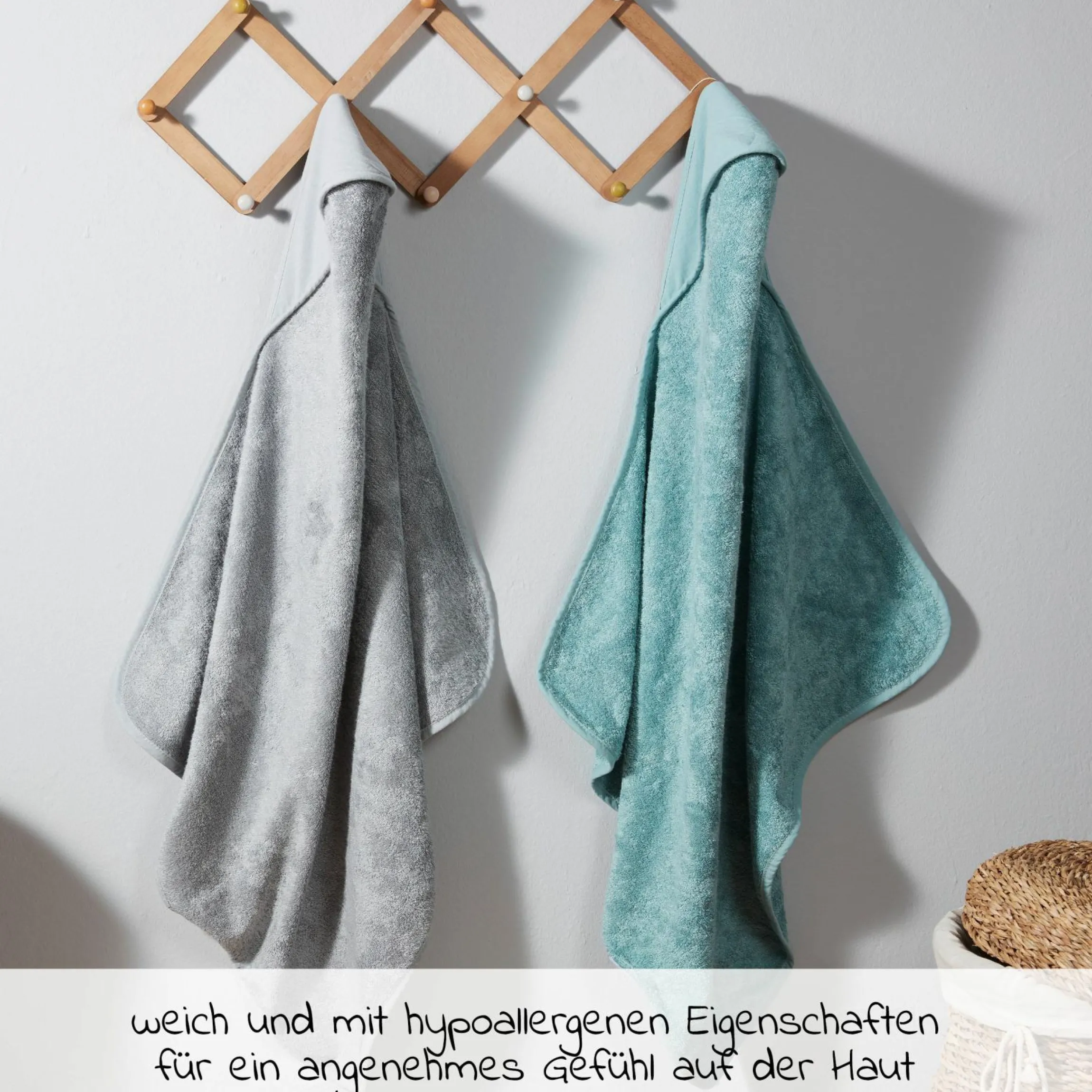 Baby-Kapuzenhandtuch 78 x 78 cm - Stone Grey