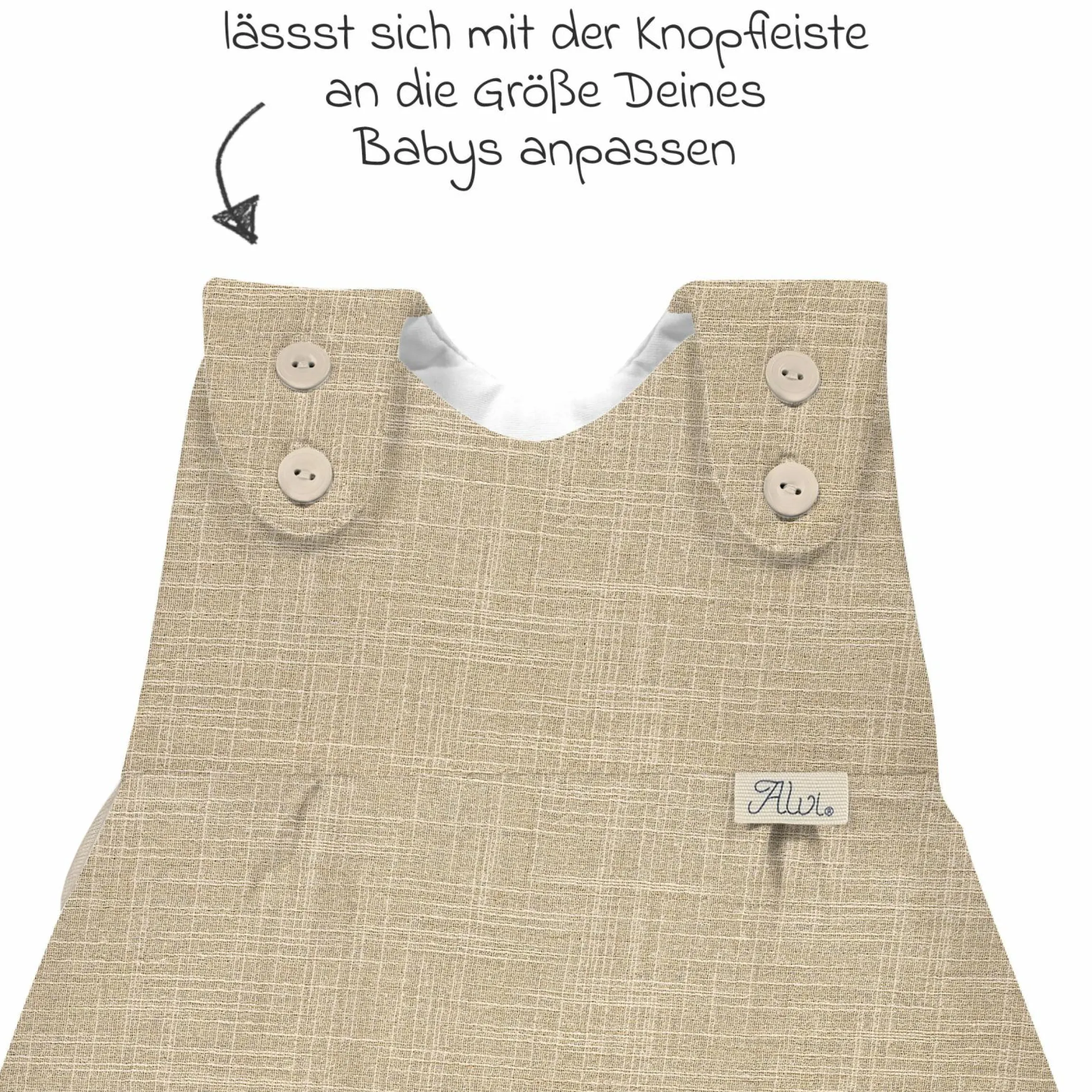 Baby-Mäxchen Außensack - Slub Muslin - Gr. 50/56