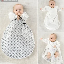 Baby-Mäxchen 3-tlg. - Faces Stripes Grey - Gr. 50/56