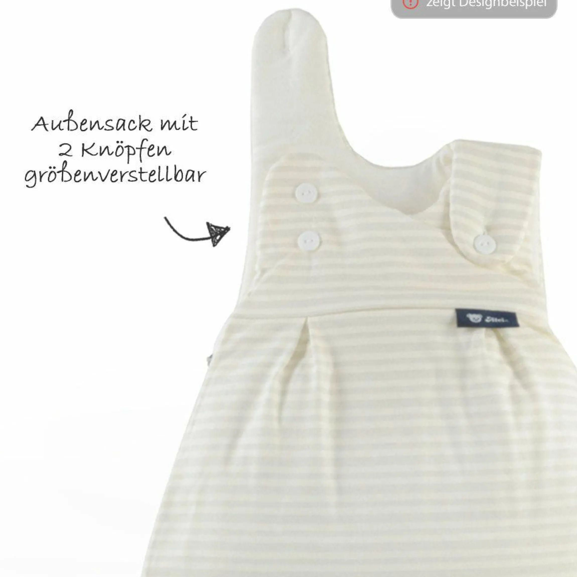 Baby-Mäxchen 3-tlg. - Schäfchen Beige - Gr. 50/56