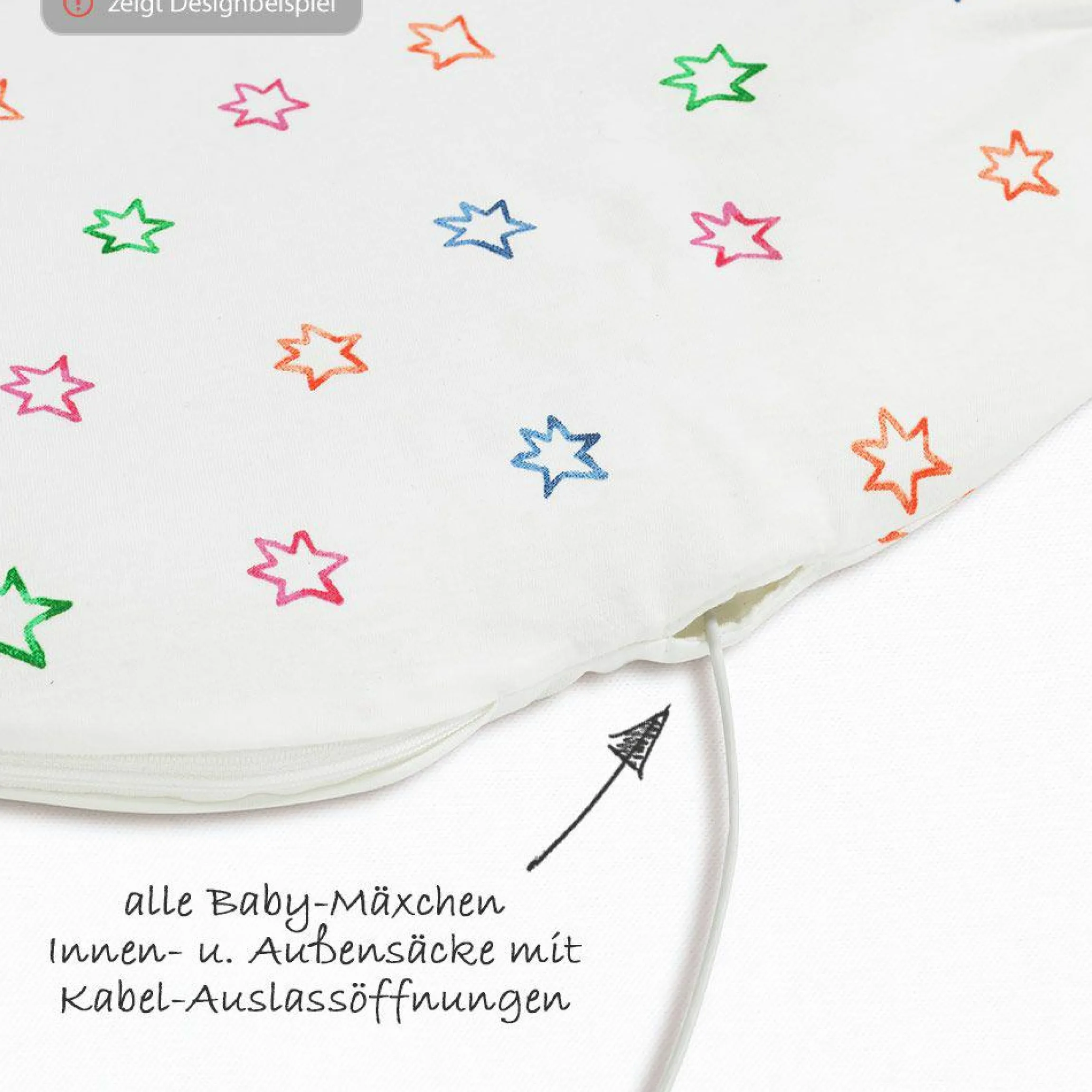 Baby-Mäxchen 3-tlg. - Schäfchen Beige - Gr. 50/56