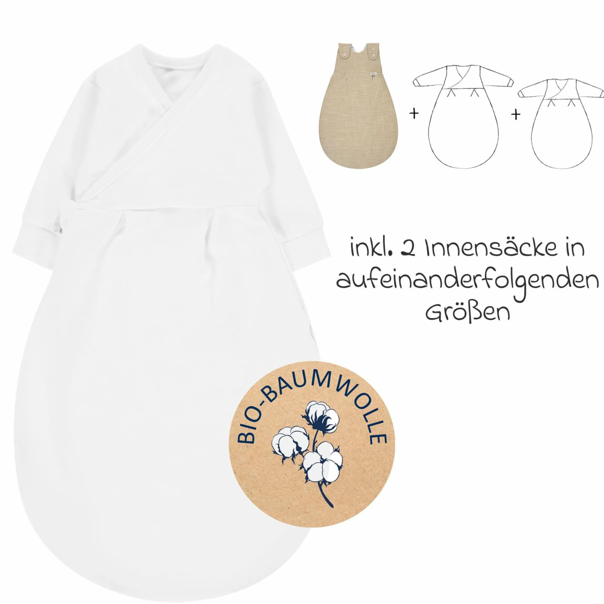 Baby-Mäxchen 3-tlg. - Slub Muslin - Gr. 50/56