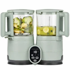 Babynahrungszubereiter Nutribaby Glass - schonendes Dampfgaren, Mixen, Sterilisieren, Aufwärmen & Auftauen - Green Celadon