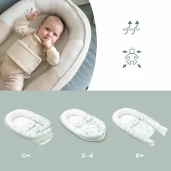 Babynest Cocoon mit Bauchgurt - Tetra Sand