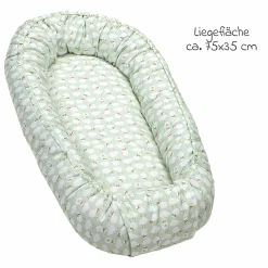 BabyNest das Original idealer Schlafplatz für zuhause und unterwegs - Sheep - Matcha - Kollektion 2024