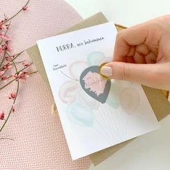 Baby-Rubbelkarte - Schwangerschaft - Du wirst ein Mädchen