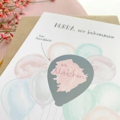 Baby-Rubbelkarte - Schwangerschaft - Du wirst ein Mädchen