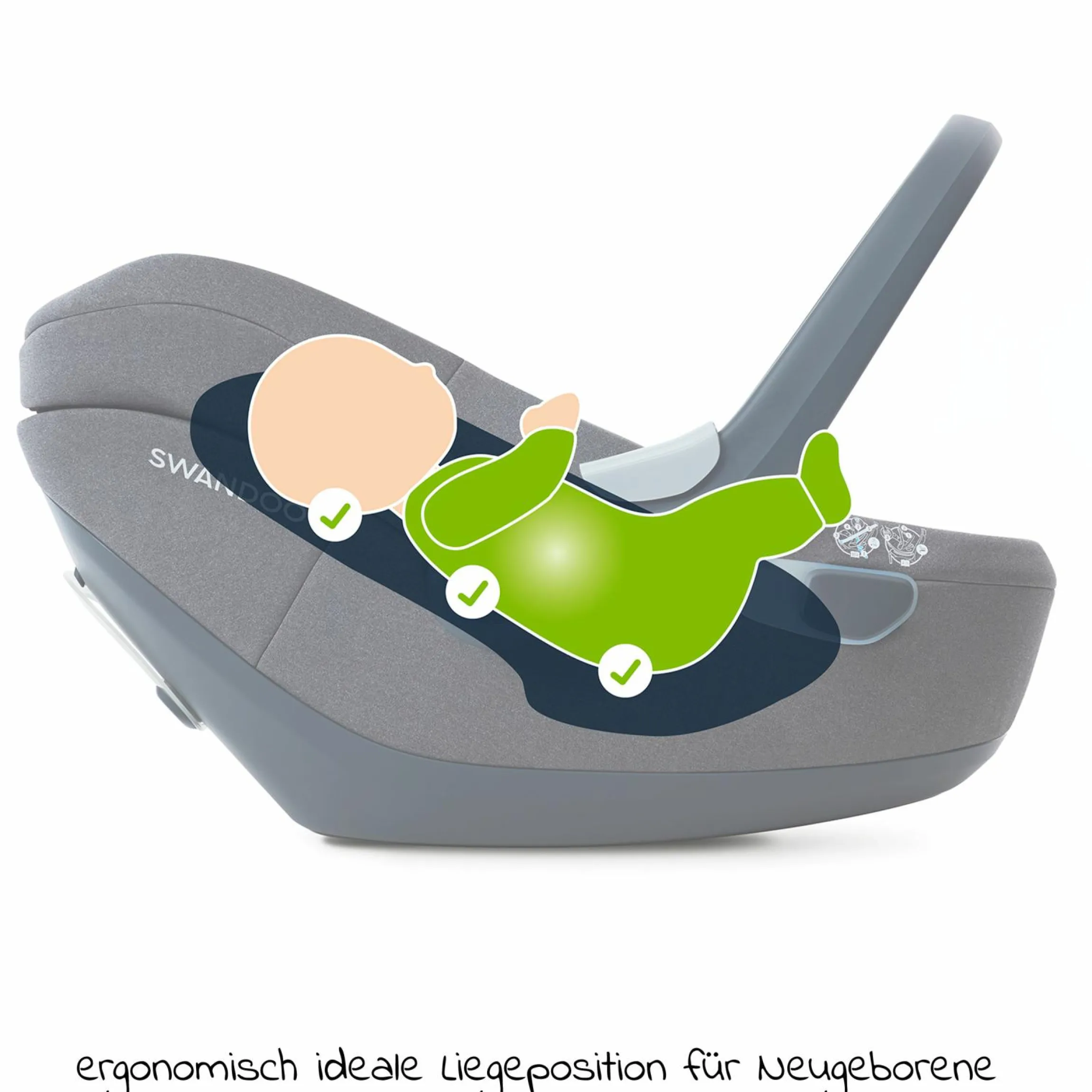 Babyschale Albert i-Size 1.2 ab Geburt - 18 Monate (40 cm - 85 cm, bis 13 kg) inkl. Neugeboreneneinlage, Sonnenverdeck & verstellbare Kopfstütze - Blueberry