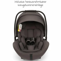Babyschale ARRA flex i-Size ab Geburt bis 13 kg (40 cm - 87 cm) Liegeposition 157° inkl. Sitzverkleinerer & Sonnenverdeck nur 3,9 kg - Thunder