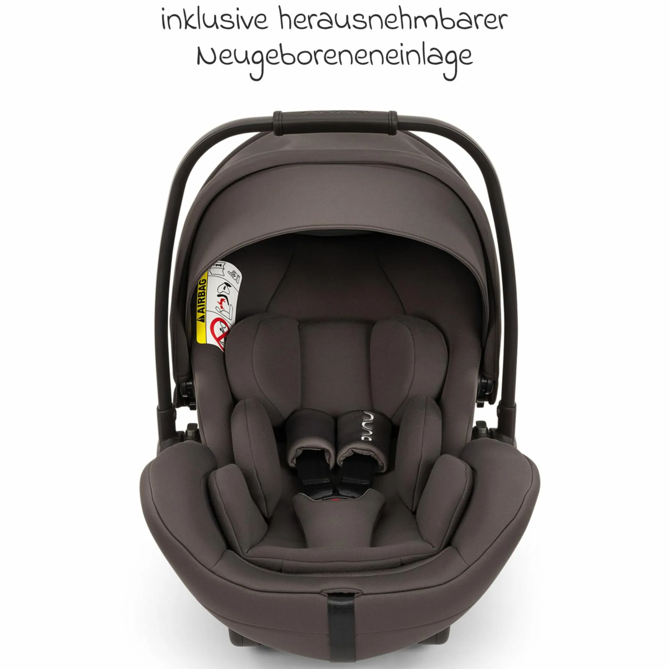 Babyschale ARRA flex i-Size ab Geburt bis 13 kg (40 cm - 87 cm) Liegeposition 157° inkl. Sitzverkleinerer & Sonnenverdeck nur 3,9 kg - Thunder