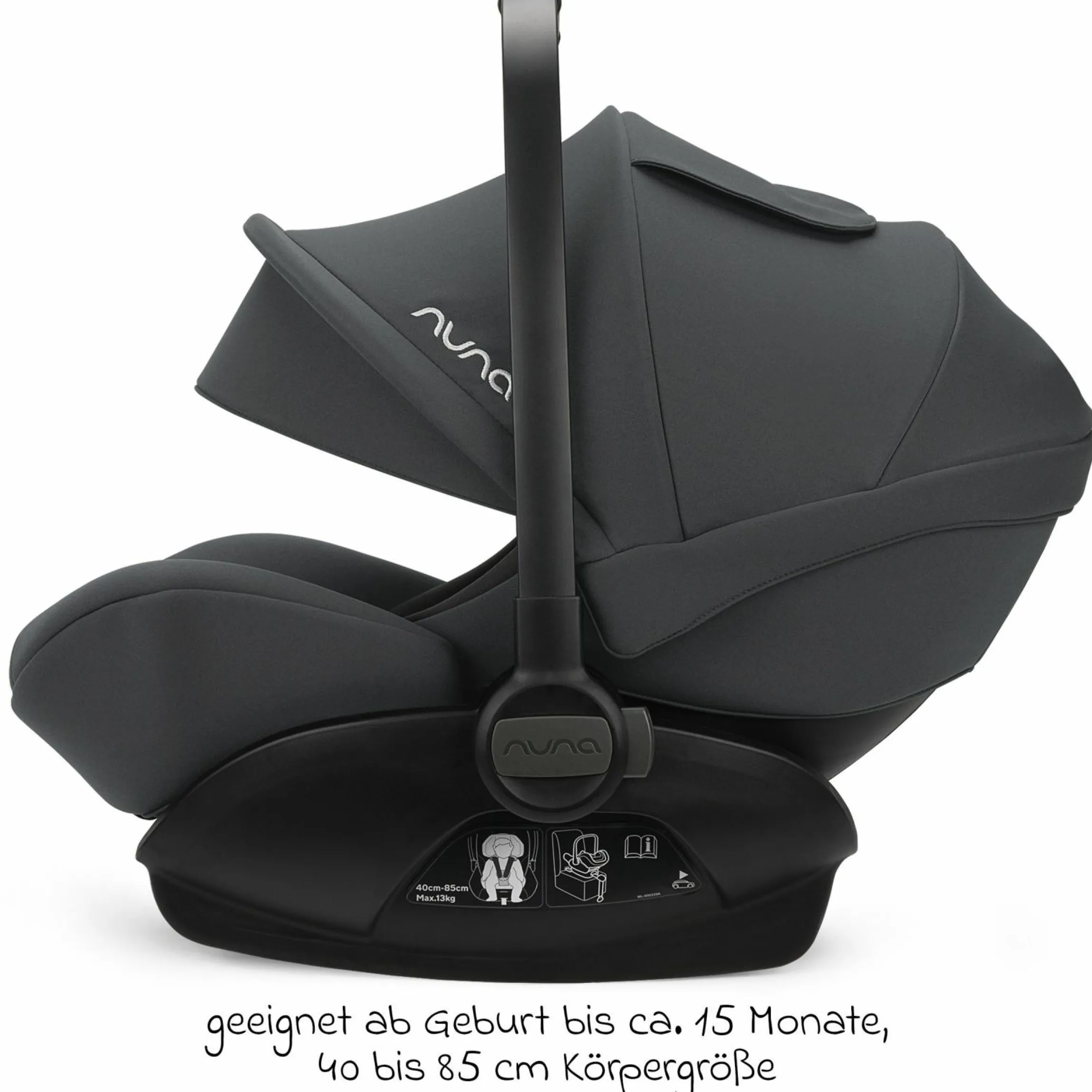 Babyschale ARRA next ab Geburt bis 13 kg (40 cm - 85 cm) inkl. Sitzverkleinerer & Sonnenverdeck nur 3,5 kg - Ocean