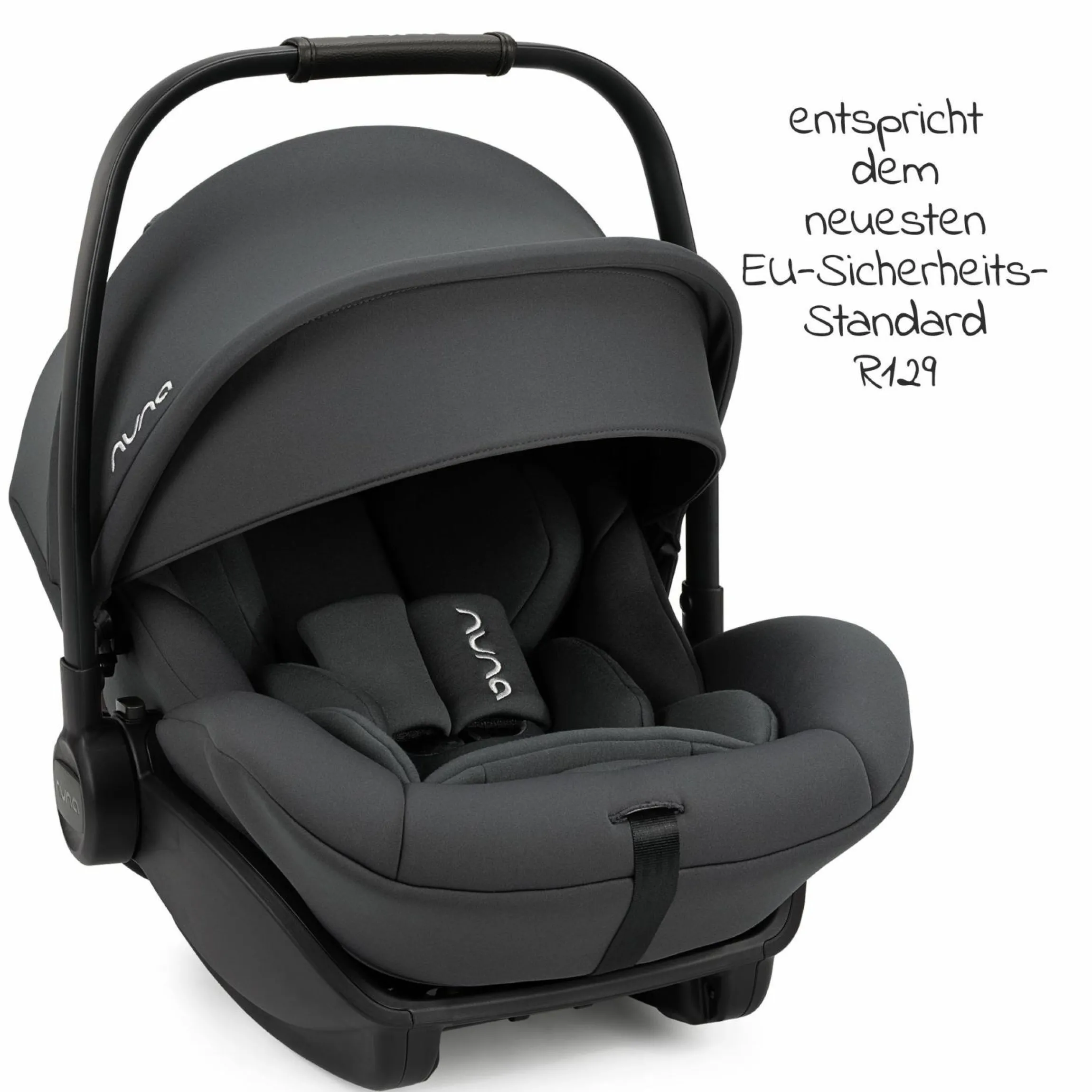 Babyschale ARRA next inkl. Base next ab Geburt bis 13 kg (40 cm - 85 cm) inkl. Sitzverkleinerer, Sonnenverdeck, Polsterschutz, Spieltier nur 3,5 kg - Ocean