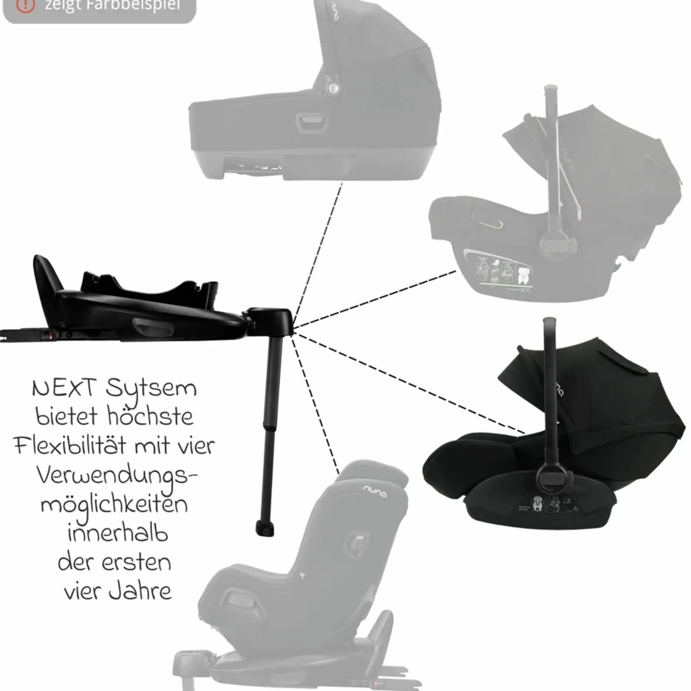 Babyschale ARRA next i-Size ab Geburt bis 13 kg (40 cm - 85 cm) Liegeposition 157° inkl. Sitzverkleinerer & Sonnenverdeck nur 3,5 kg - Cedar