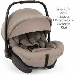 Babyschale ARRA next i-Size ab Geburt bis 13 kg (40 cm - 85 cm) Liegeposition 157° inkl. Sitzverkleinerer & Sonnenverdeck nur 3,5 kg - Cedar