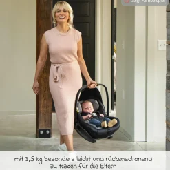 Babyschale ARRA next i-Size ab Geburt bis 13 kg (40 cm - 85 cm) Liegeposition 157° inkl. Sitzverkleinerer & Sonnenverdeck nur 3,5 kg - Cedar