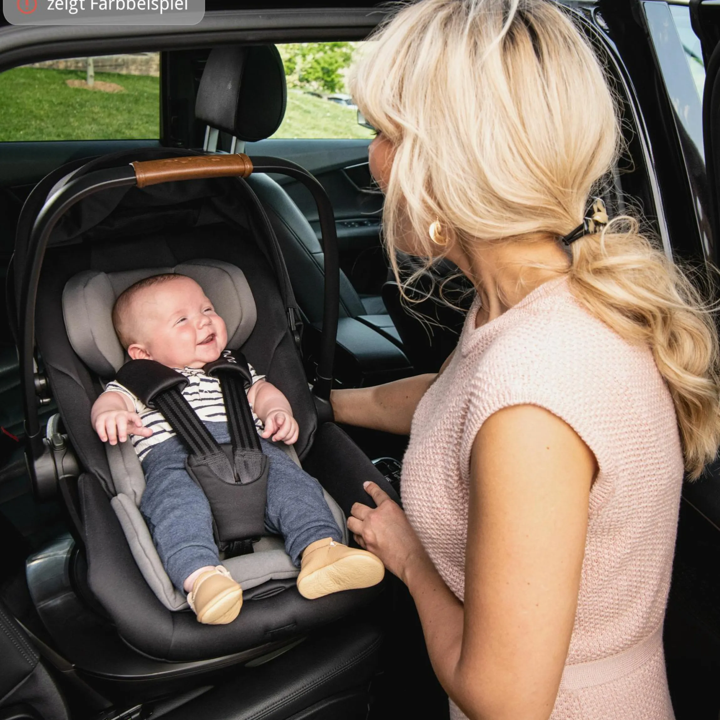 Babyschale ARRA next i-Size ab Geburt bis 13 kg (40 cm - 85 cm) Liegeposition 157° inkl. Sitzverkleinerer & Sonnenverdeck nur 3,5 kg - Cedar