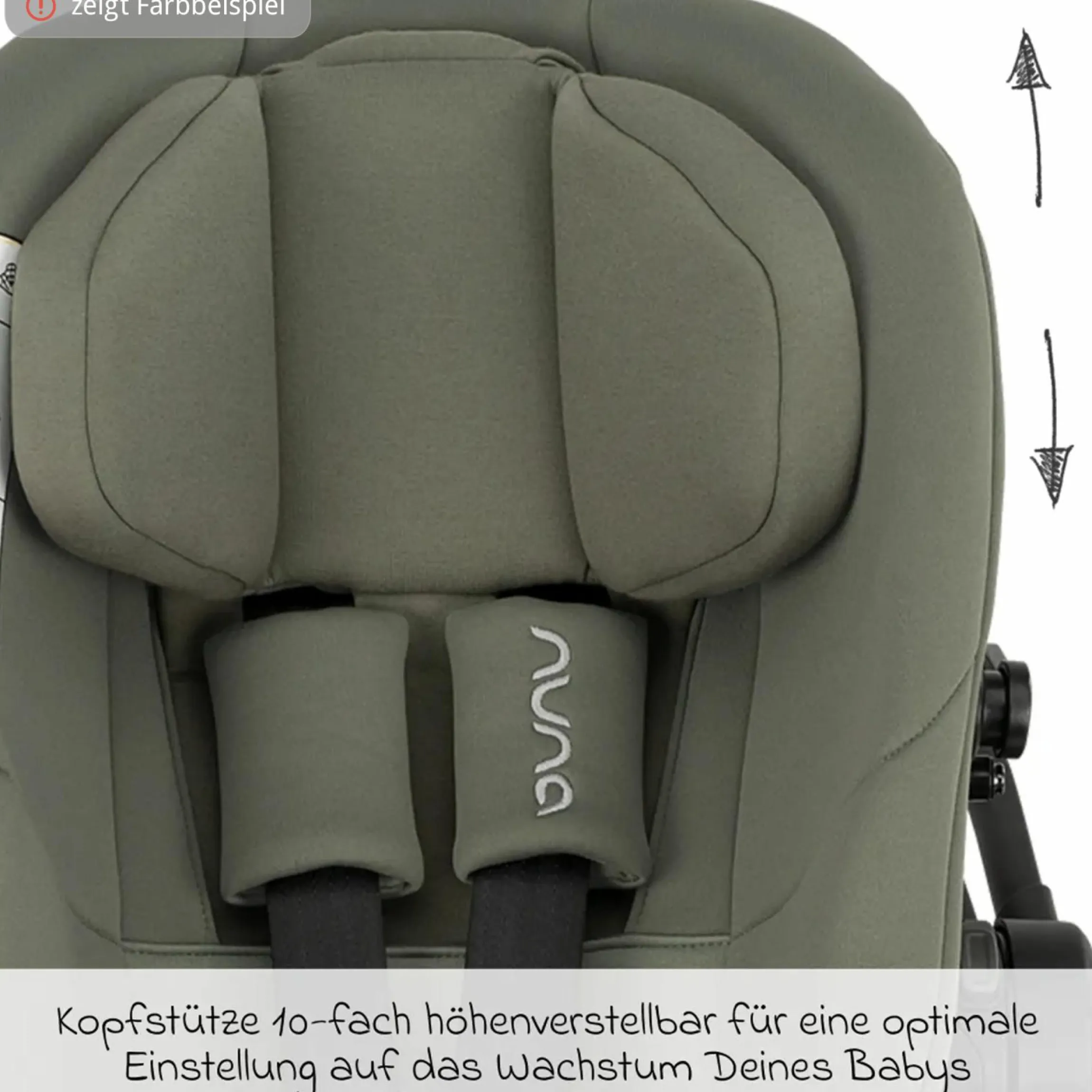 Babyschale ARRA next i-Size ab Geburt bis 13 kg (40 cm - 85 cm) Liegeposition 157° inkl. Sitzverkleinerer & Sonnenverdeck nur 3,5 kg - Cedar
