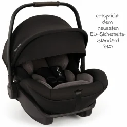 Babyschale ARRA next i-Size ab Geburt bis 13 kg (40 cm - 85 cm) Liegeposition 157° inkl. Sitzverkleinerer & Sonnenverdeck nur 3,5 kg - Caviar