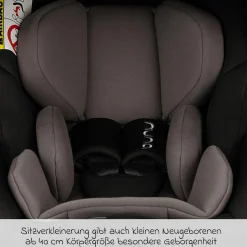 Babyschale ARRA next i-Size ab Geburt bis 13 kg (40 cm - 85 cm) Liegeposition 157° inkl. Sitzverkleinerer & Sonnenverdeck nur 3,5 kg - Caviar