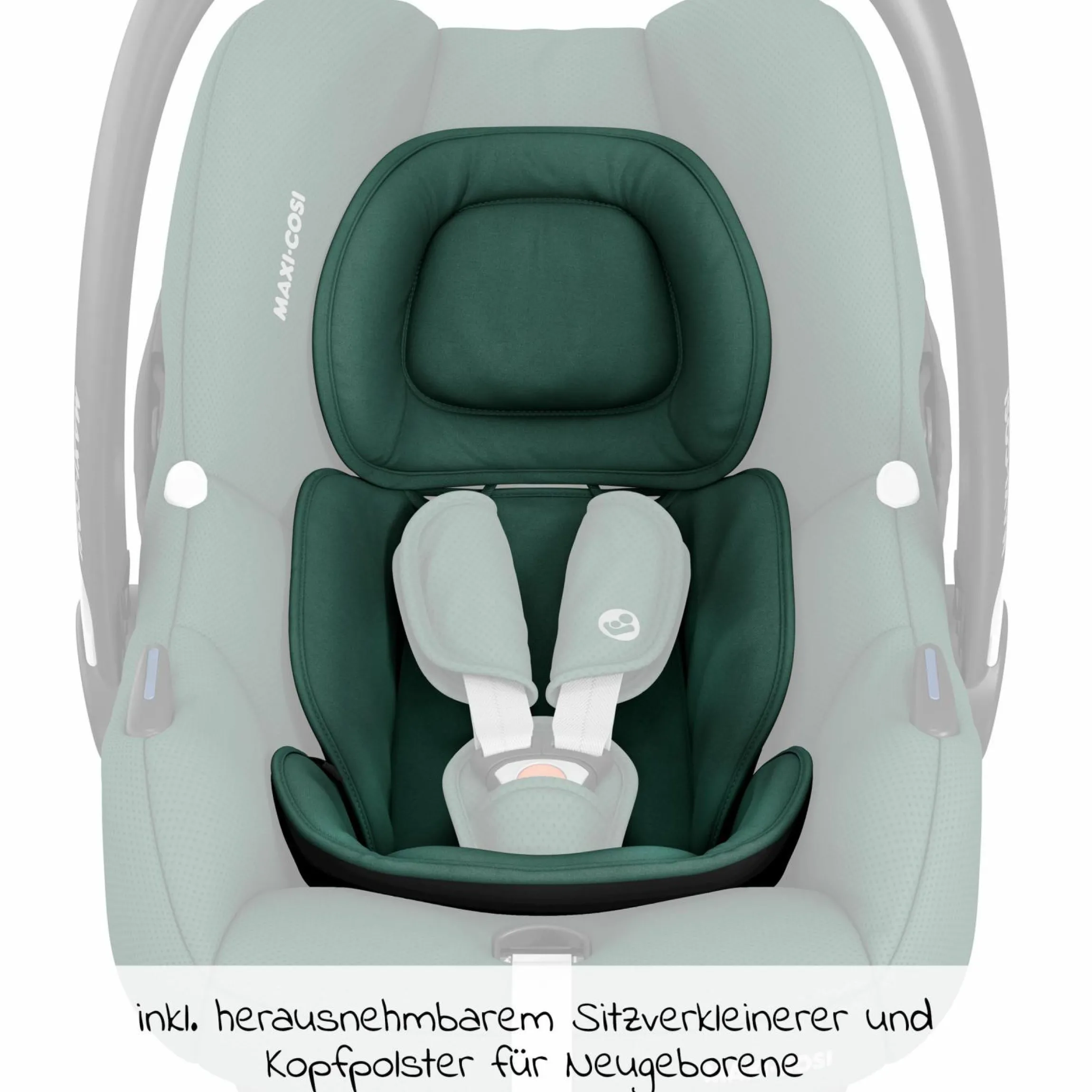Babyschale CabrioFix i-Size ab Geburt-12 Monate (40-75 cm) inkl. Einschlagdecke & Schnullerbox - Essential Green - Kollektion 2025