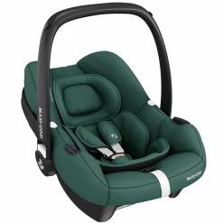 Babyschale CabrioFix i-Size ab Geburt - 12 Monate (40-75 cm) & Sitzverkleinerer, Sonnenverdeck inkl. Einschlagedecke Pusteblume - Essential Green - Kollektion 2025