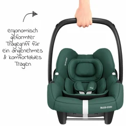 Babyschale CabrioFix i-Size ab Geburt - 12 Monate (40-75 cm) & Sitzverkleinerer, Sonnenverdeck - Essential Green - Kollektion 2025