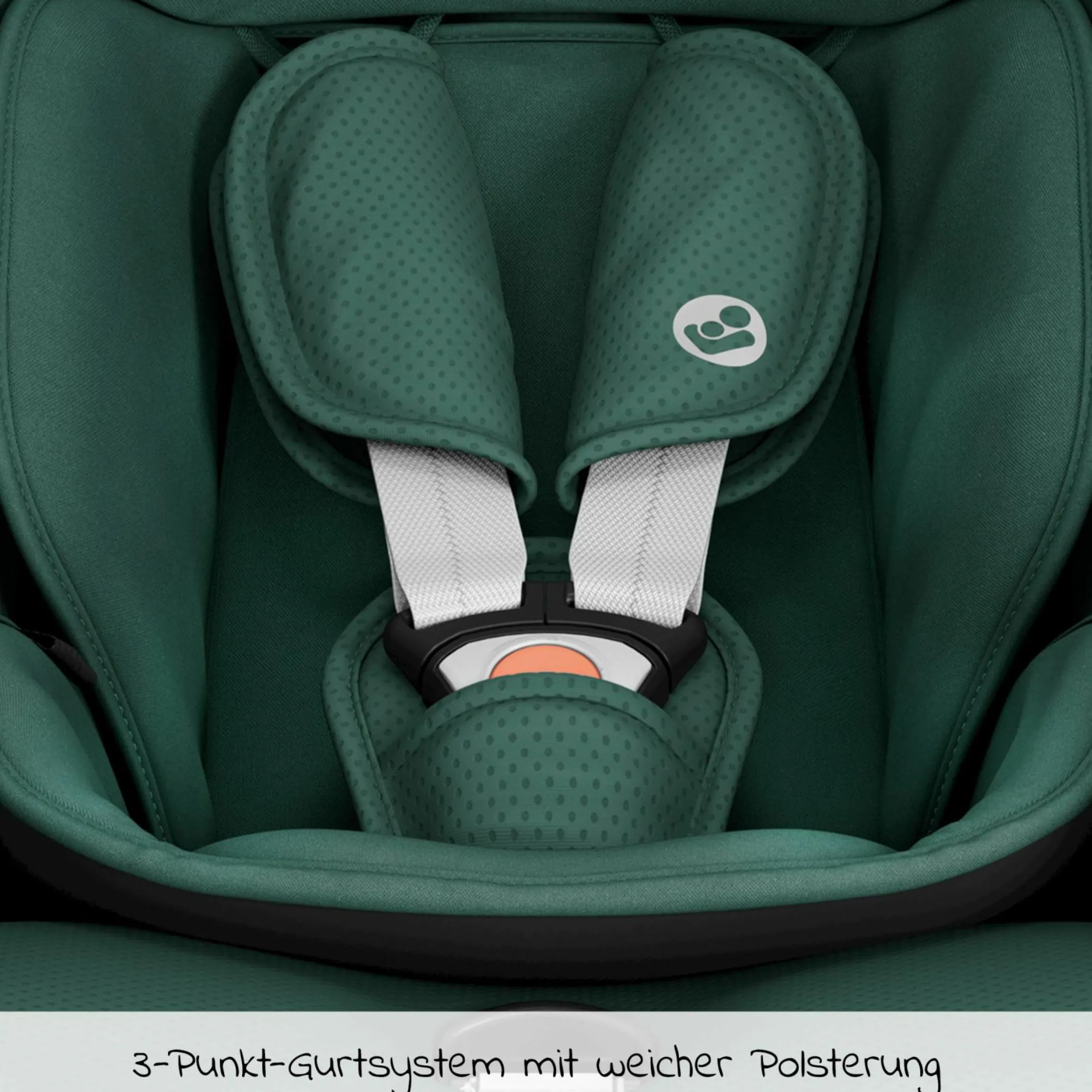 Babyschale CabrioFix i-Size ab Geburt - 12 Monate (40-75 cm) & Sitzverkleinerer, Sonnenverdeck - Essential Green - Kollektion 2025
