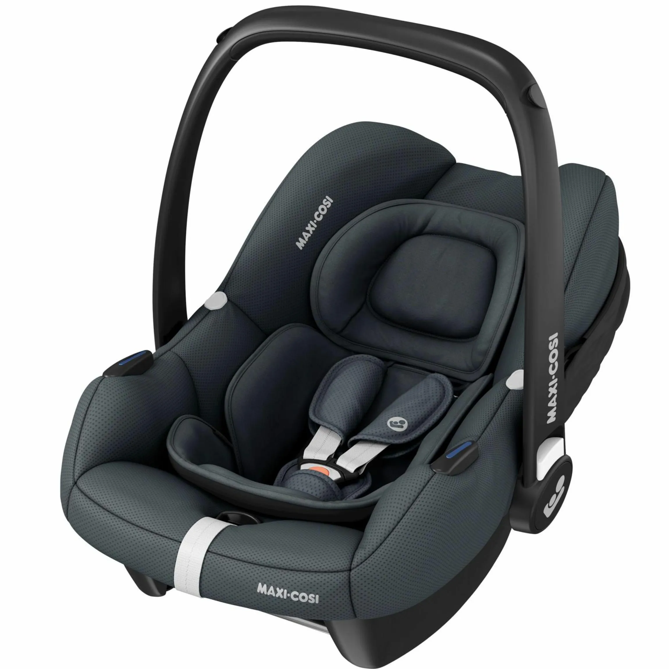 Babyschale CabrioFix i-Size ab Geburt - 12 Monate (40-75 cm) & Sitzverkleinerer, Sonnenverdeck inkl. Einschlagedecke Pusteblume - Essential Graphite - Kollektion 2025