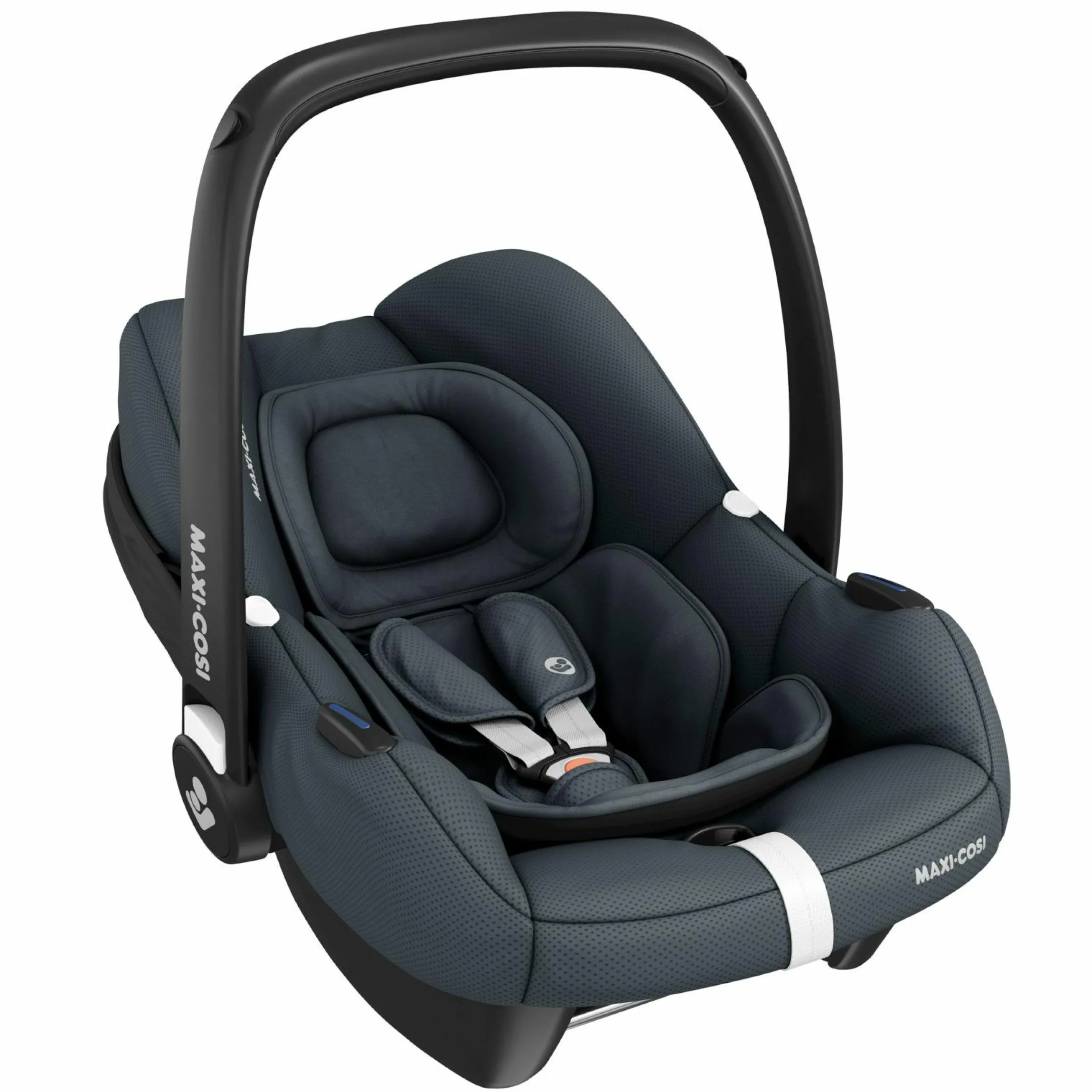 Babyschale CabrioFix i-Size ab Geburt - 12 Monate (40-75 cm) & Sitzverkleinerer, Sonnenverdeck inkl. Einschlagedecke Pusteblume - Essential Graphite - Kollektion 2025