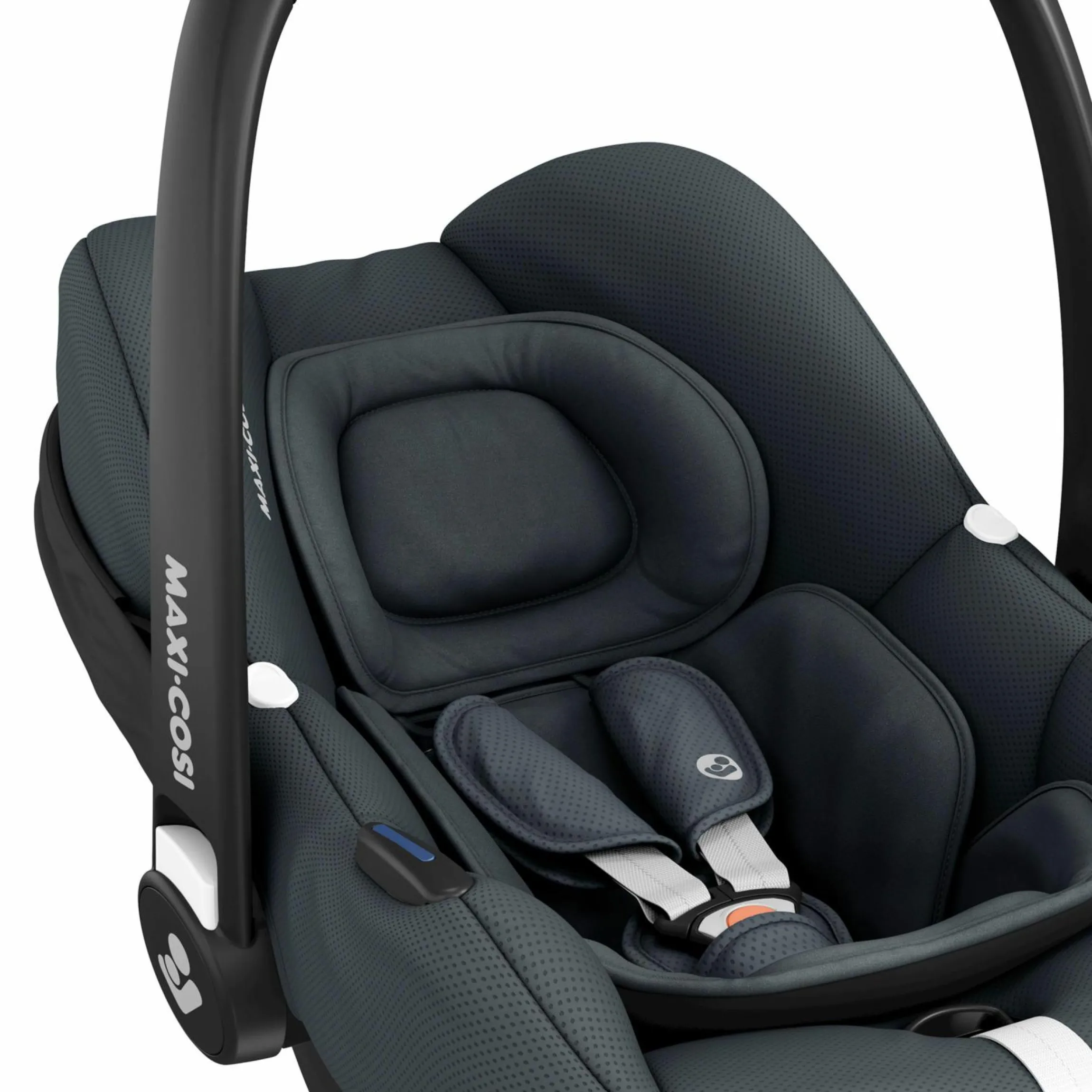 Babyschale CabrioFix i-Size ab Geburt - 12 Monate (40-75 cm) & Sitzverkleinerer, Sonnenverdeck inkl. Einschlagedecke Pusteblume - Essential Graphite - Kollektion 2025