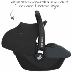 Babyschale CabrioFix i-Size ab Geburt-12 Monate (40-75 cm) inkl. Einschlagdecke & Schnullerbox - Essential Graphite - Kollektion 2025