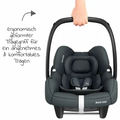 Babyschale CabrioFix i-Size ab Geburt-12 Monate (40-75 cm) inkl. Einschlagdecke & Schnullerbox - Essential Graphite - Kollektion 2025