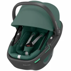 Babyschale Coral 360 i-Size ab Geburt bis 12 kg (40 cm - 75 cm) mit Soft Carrier & Sonnenverdeck - Essential Green