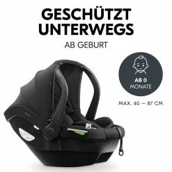 Babyschale Drive N Care i-Size ab Geburt bis 13 kg (40 - 87 cm) - Black