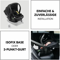 Babyschale Drive N Care i-Size ab Geburt bis 13 kg (40 - 87 cm) - Black