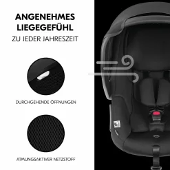 Babyschale Drive N Care i-Size ab Geburt bis 13 kg (40 - 87 cm) - Black