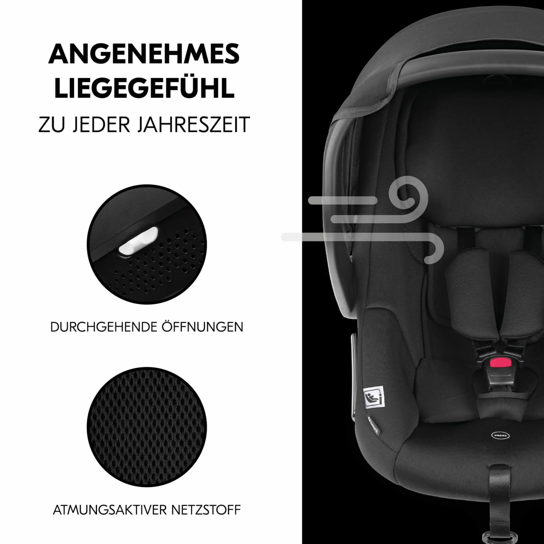 Babyschale Drive N Care i-Size ab Geburt bis 13 kg (40 - 87 cm) - Black