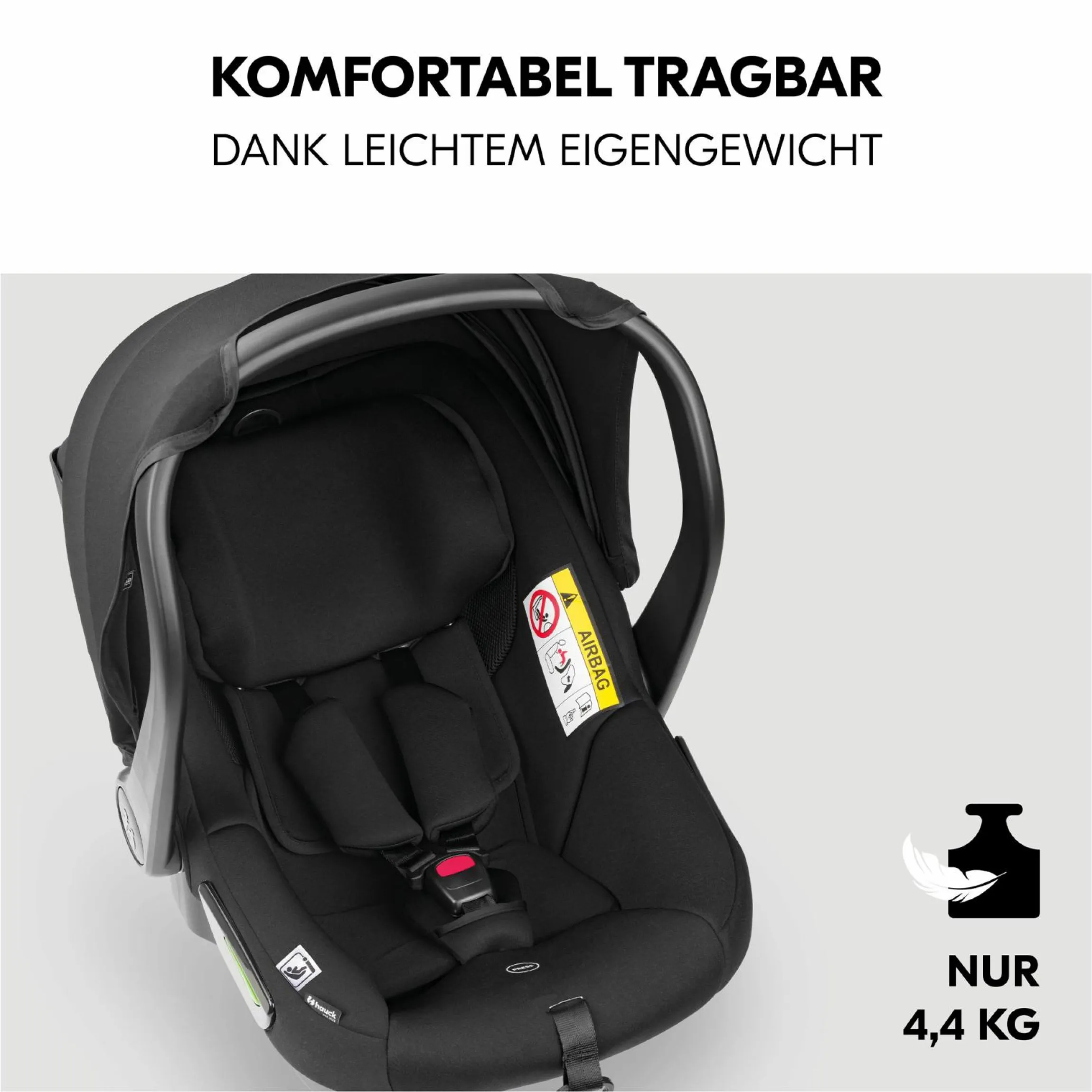 Babyschale Drive N Care i-Size ab Geburt bis 13 kg (40 - 87 cm) - Black