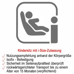 Babyschale i-Gemm 3 i-Size ab Geburt- 13 kg (40 cm -85 cm) inkl. Sitzverkleinerer - Pavement