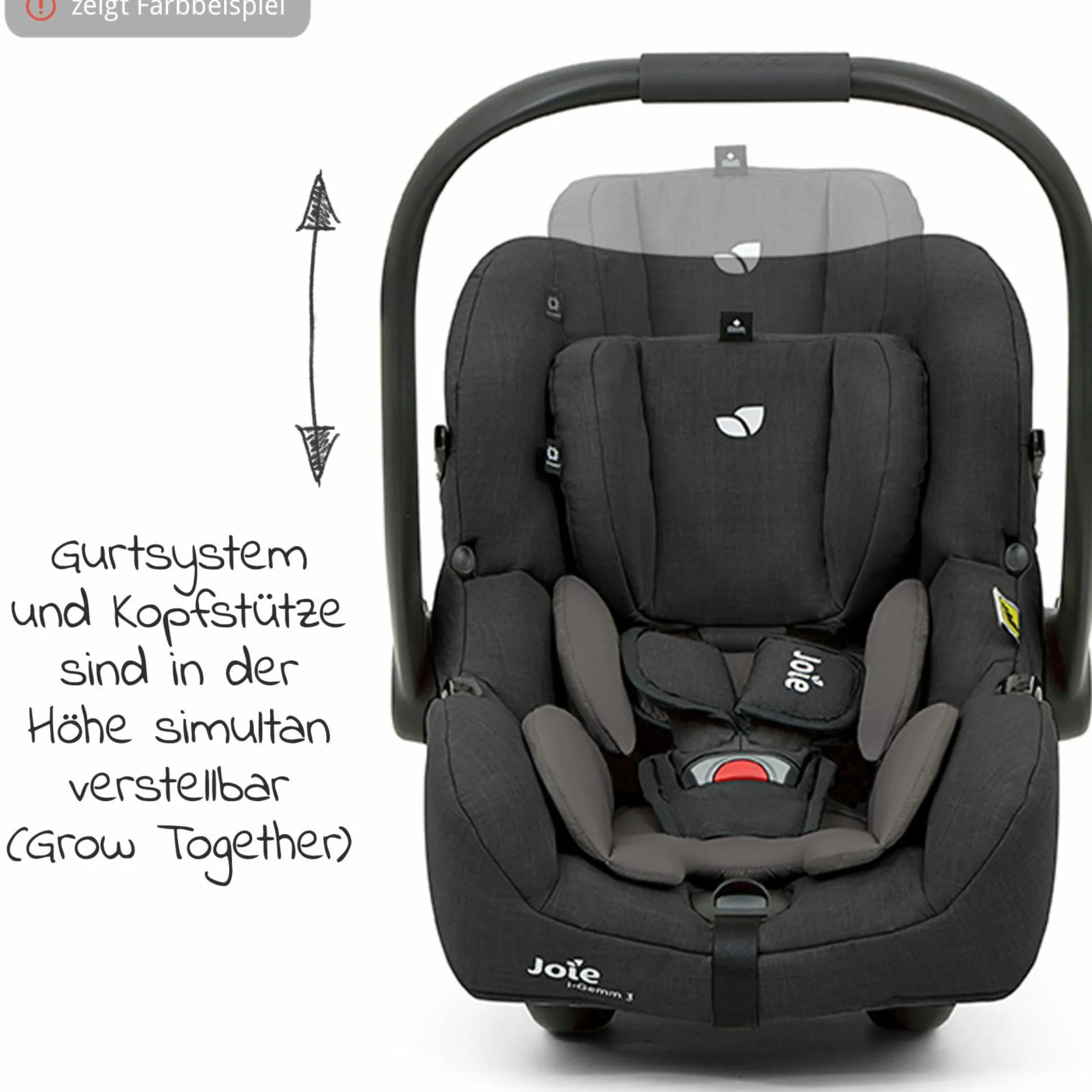 Babyschale i-Gemm 3 i-Size ab Geburt- 13 kg (40 cm -85 cm) inkl. Sitzverkleinerer - Pavement