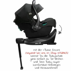 Babyschale i-Jemini i-Size ab Geburt - 13 kg (40 cm - 85 cm) inkl. Sitzverkleinerer & Sonnenverdeck - Signature - Eclipse