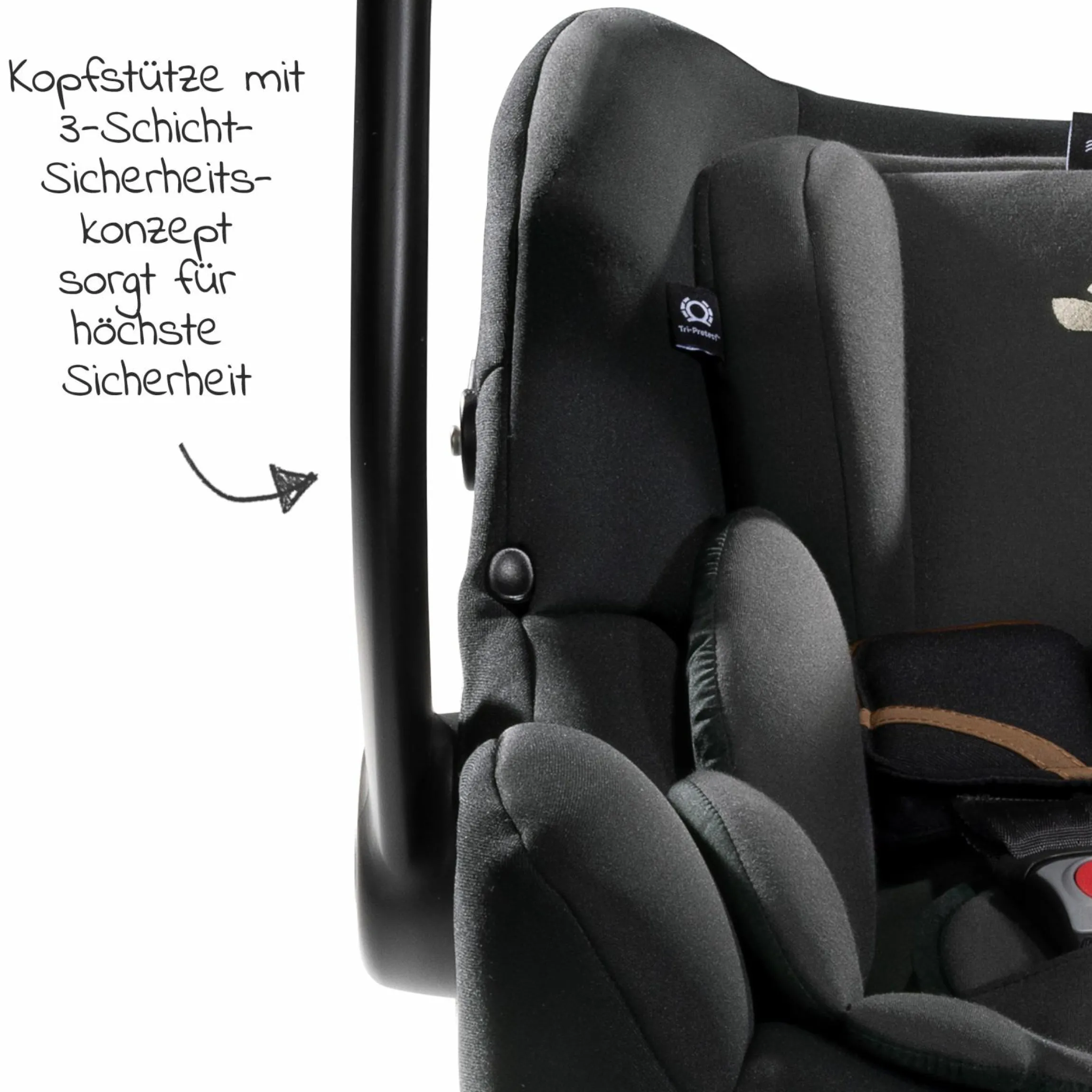 Babyschale i-Jemini i-Size ab Geburt - 13 kg (40 cm - 85 cm) inkl. Sitzverkleinerer & Sonnenverdeck - Signature - Eclipse