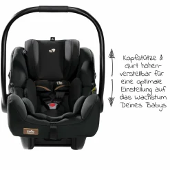 Babyschale i-Jemini i-Size ab Geburt - 13 kg (40 cm - 85 cm) inkl. Sitzverkleinerer & Sonnenverdeck - Signature - Eclipse