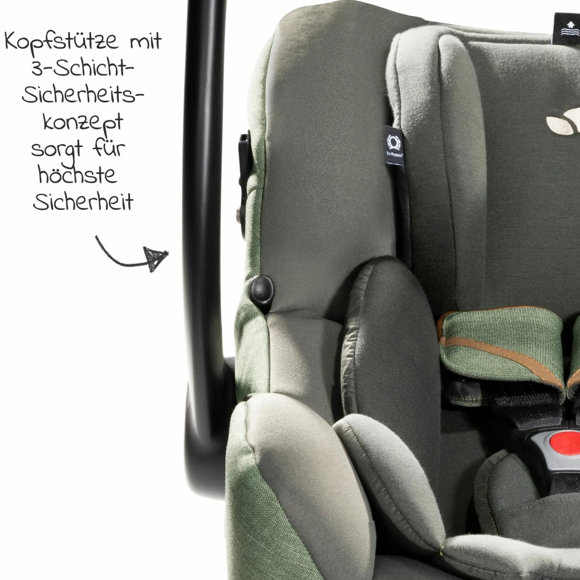 Babyschale i-Jemini i-Size ab Geburt - 13 kg (40 cm - 85 cm) inkl. Sitzverkleinerer & Sonnenverdeck - Signature - Pine