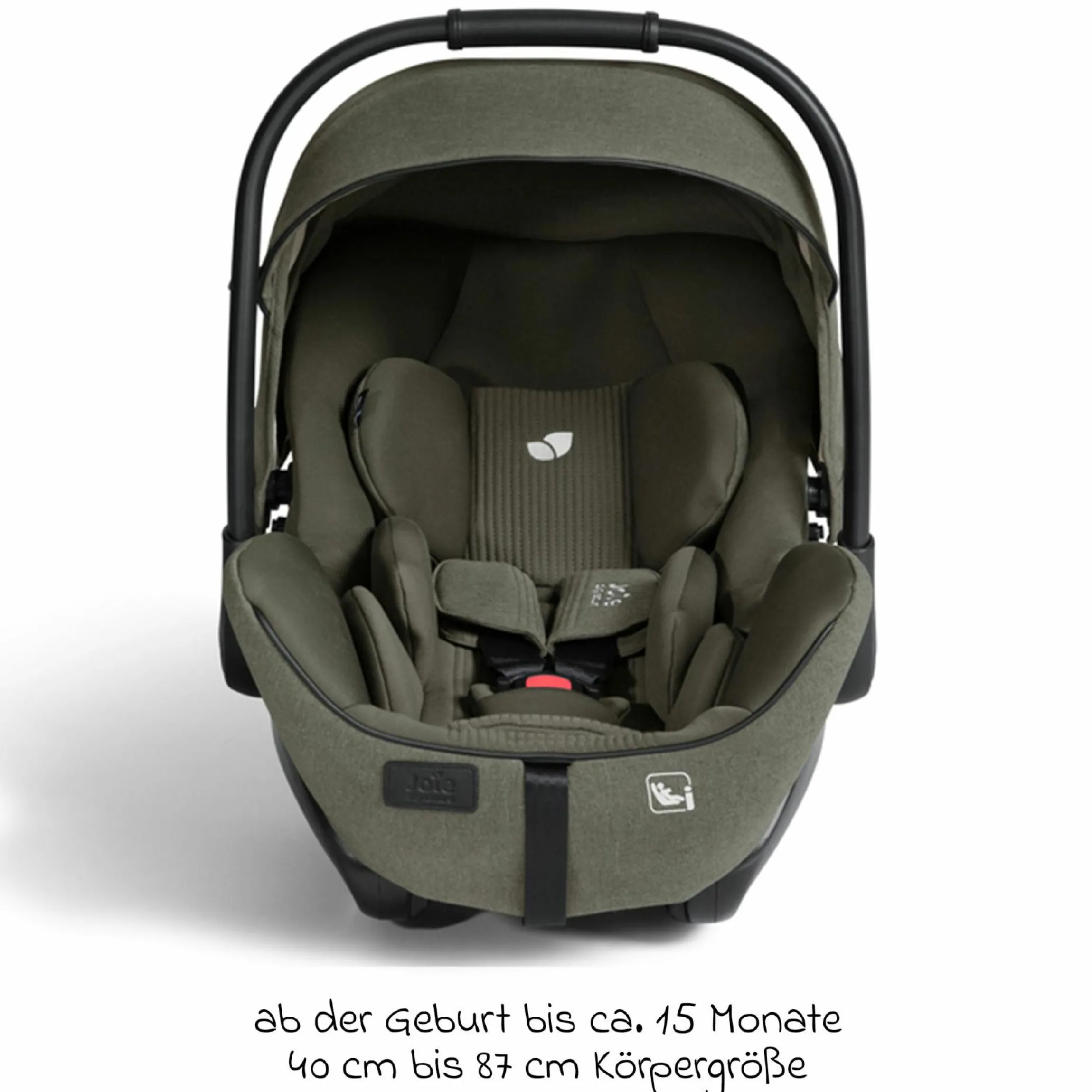 Babyschale I-Level Pro i-Size mit Isofix-Basisstation ab Geburt - 13 kg (40 cm -87 cm) mit Liegefunktuion, Sitzverkleinerer, Sonnenverdeck & Polsterschutz - Signature - Evergreen