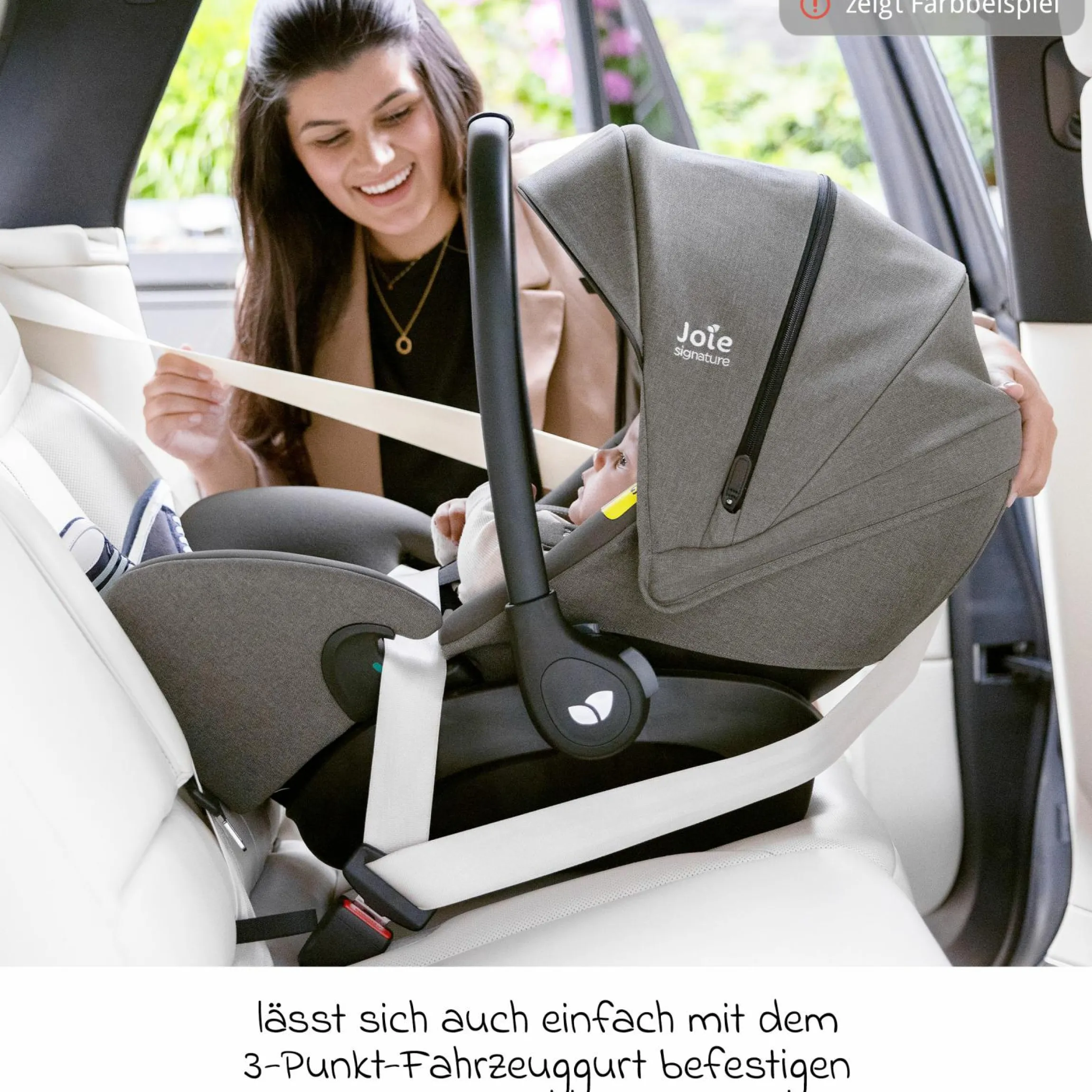 Babyschale I-Level Pro i-Size mit Isofix-Basisstation ab Geburt - 13 kg (40 cm -87 cm) mit Liegefunktuion, Sitzverkleinerer, Sonnenverdeck & Polsterschutz - Signature - Evergreen
