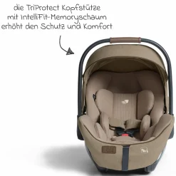 Babyschale I-Level Pro i-Size ab Geburt - 13 kg (40 cm -87 cm) mit Liegefunktuion, Sitzverkleinerer & Sonnenverdeck - Signature - Sandstone