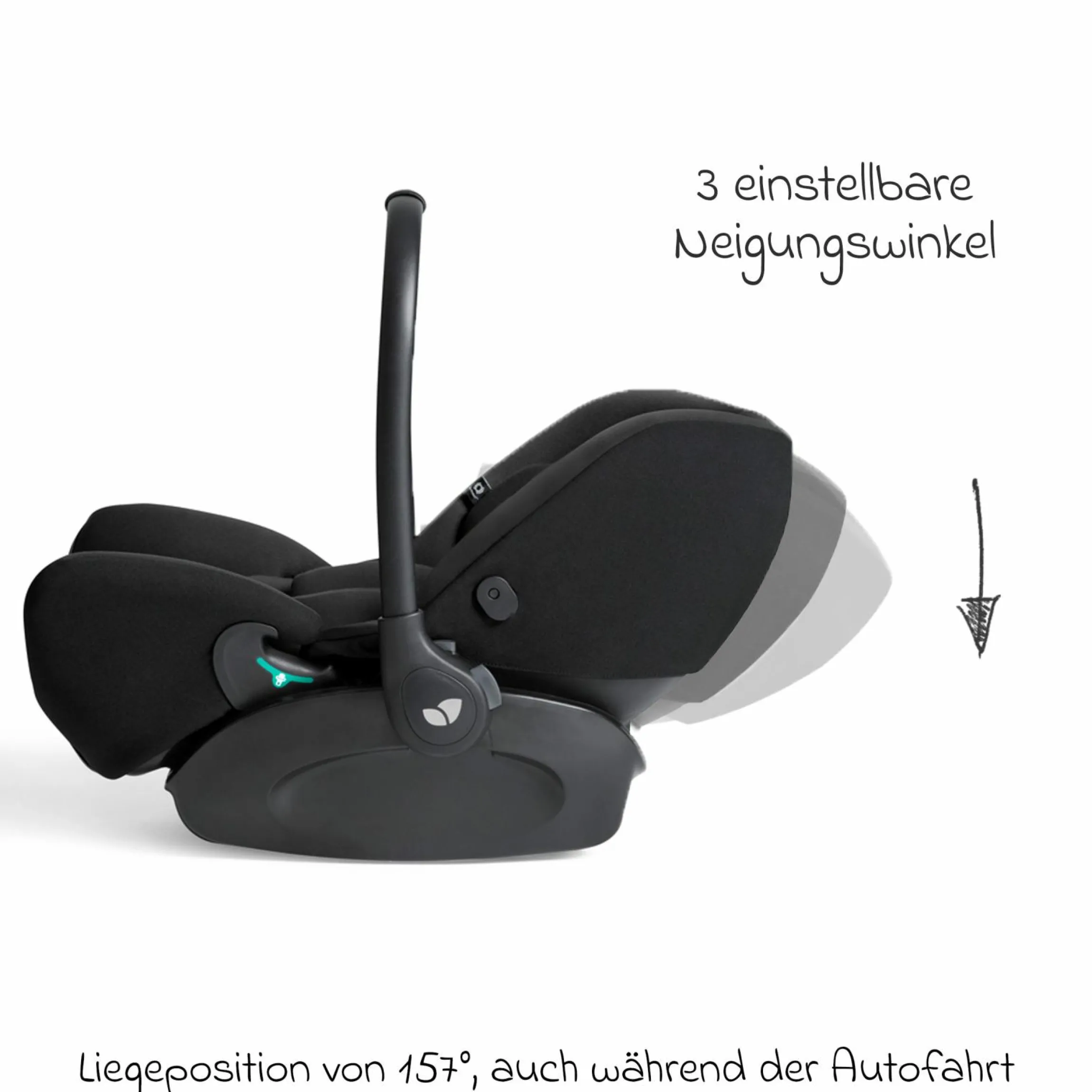 Babyschale I-Level Pro i-Size ab Geburt - 13 kg (40 cm -87 cm) mit Liegefunktuion, Sitzverkleinerer & Sonnenverdeck - Signature - Eclipse